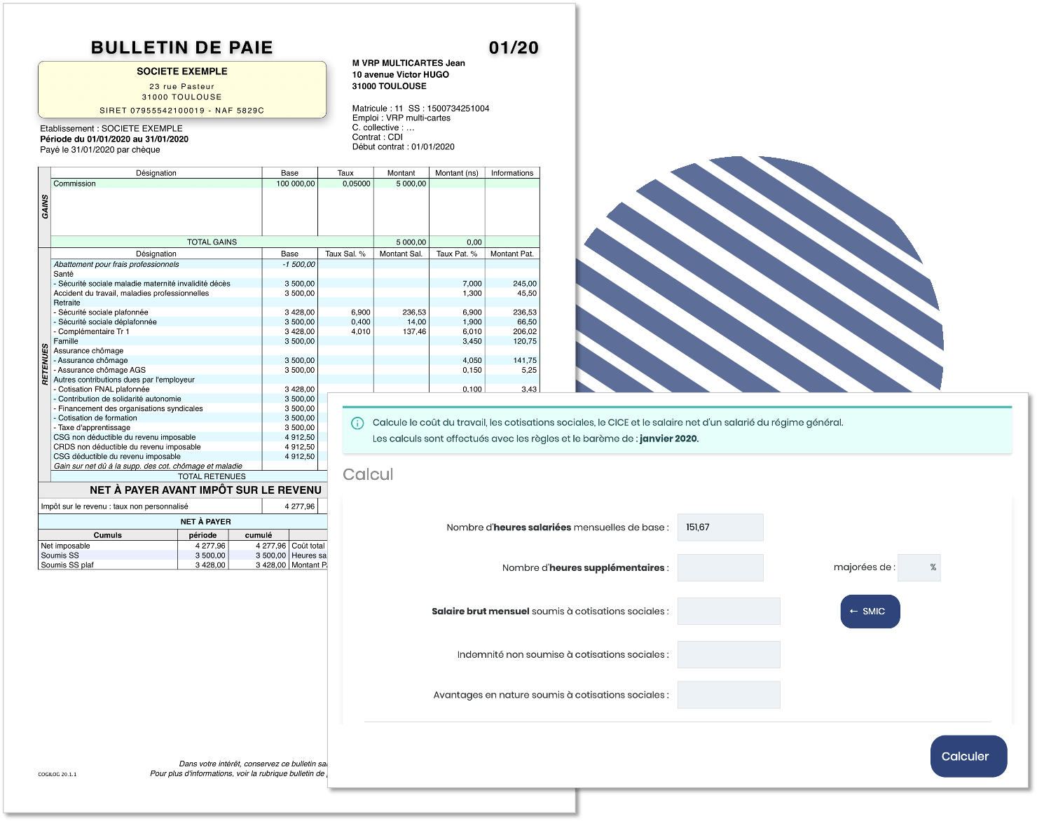 Accueil Cogilog utilitaires et exemples de bulletins