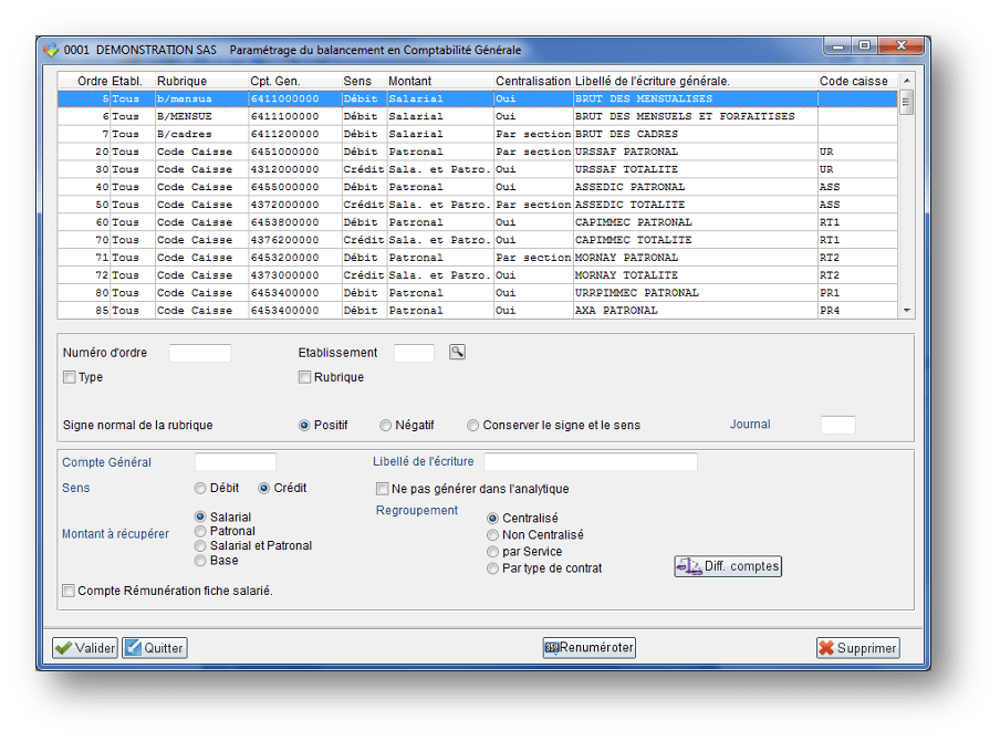 Export comptable