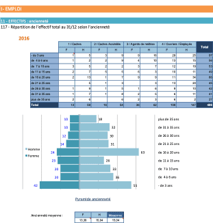 Bilan social - Pyramide des âges